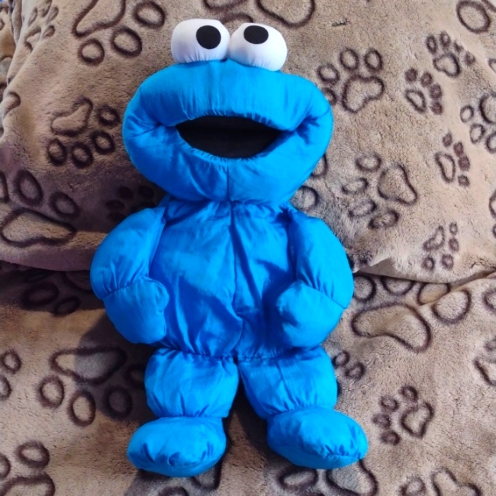 Vintage Sesame Street Softies Playskool Cookie Monster 1992 Preowned